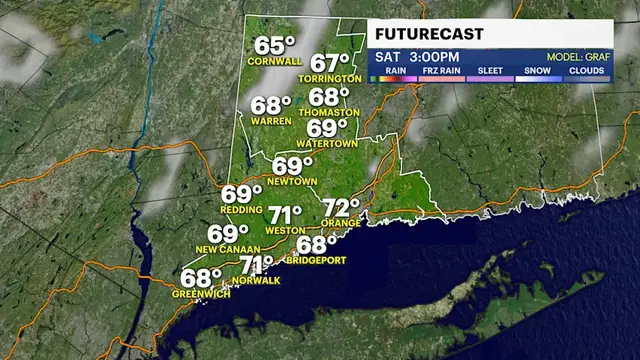 Video thumbnail for Beautiful day before showers arrive tomorrow in Connecticut