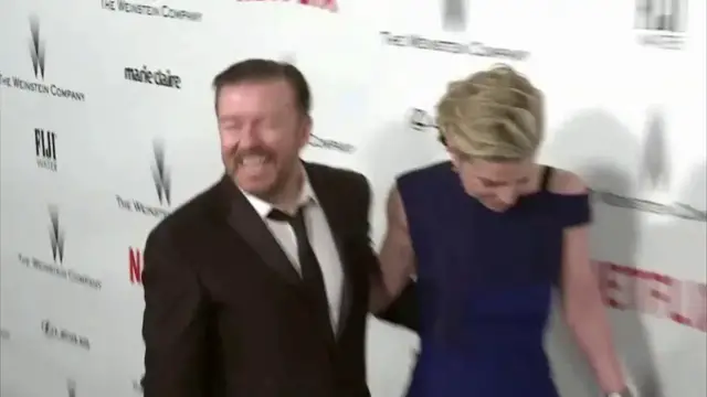 Video thumbnail for UNCAPTIONED: Ricky Gervais vows to marry partner Jane Fallon after 40 years together.