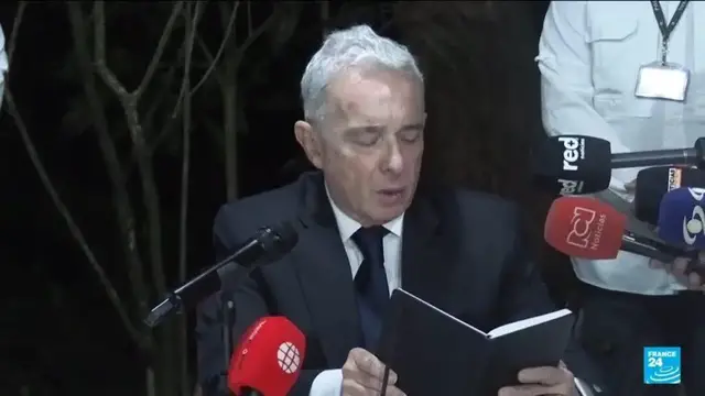 'Video thumbnail for Colombian court overturns ex-president Uribe's fraud and witness tampering conviction'