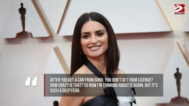Video thumbnail for How did Bono help Penelope Cruz get over her fear of driving?