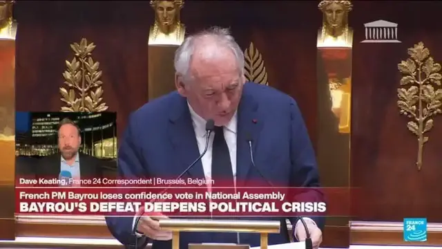 'Video thumbnail for French govt toppled in confidence vote: Macron seen as 'lame duck' on European stage'