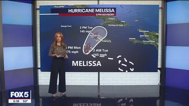 'Video thumbnail for Will Hurricane Melissa bring a wet Halloween to the Tri-State?'