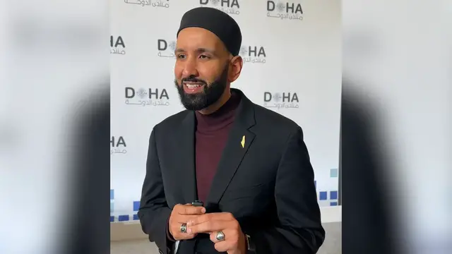 Video thumbnail for Muslim scholar says staying vocal about Gaza matters amid Israeli assaults