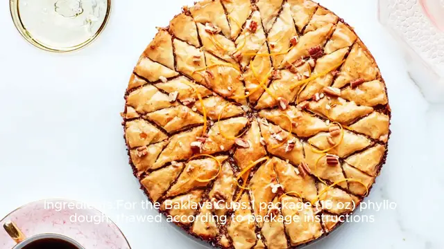 Video thumbnail for Pecan Caramel Baklava Cups Recipe