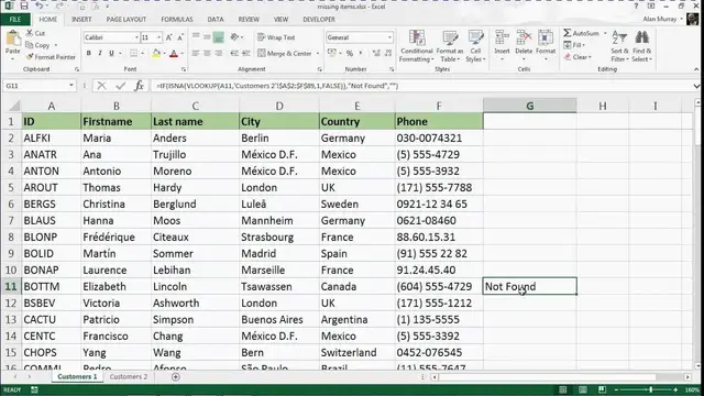 'Video thumbnail for Compare Two Lists Using the VLOOKUP Formula'