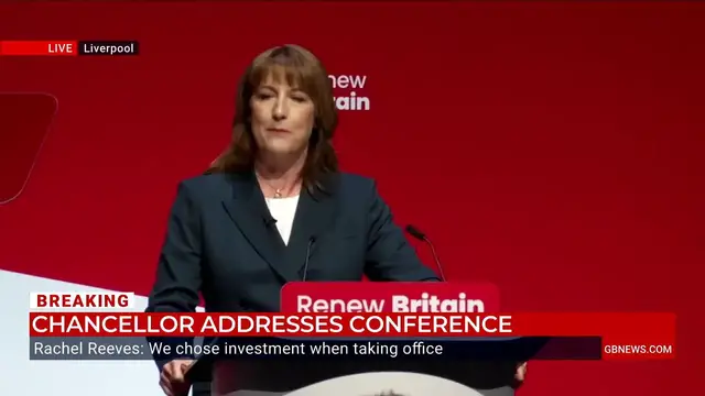 'Video thumbnail for WATCH: Rachel Reeves speech halted by pro-Palestine protester'
