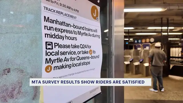 Video thumbnail for MTA survey shows most riders are satisfied with service