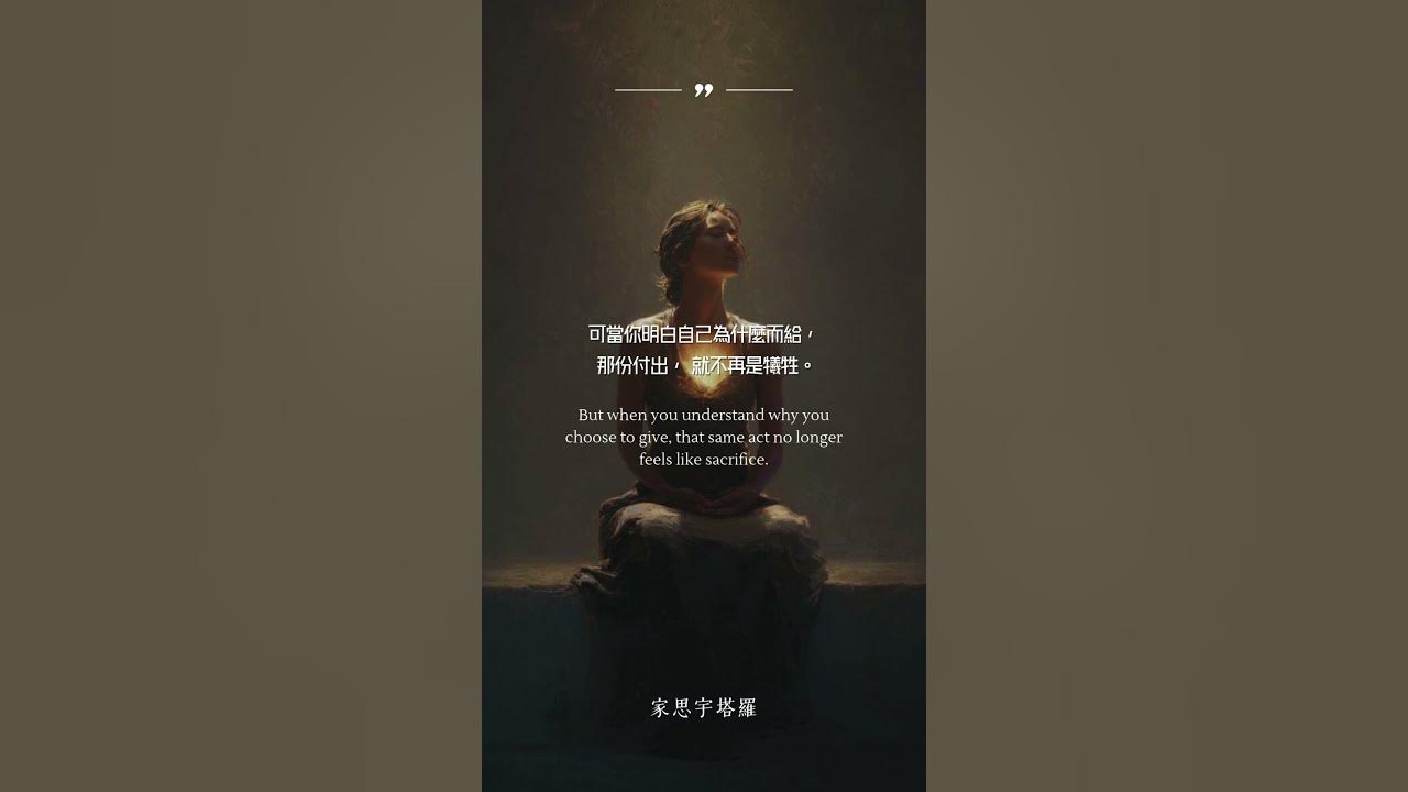 Video thumbnail for 付出，不一定是犧牲｜Giving Is Not Always Sacrifice｜家思宇塔羅 #能量療愈