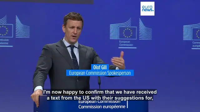 'Video thumbnail for EU and US closer to finalising trade deal text as Washington sends back suggestions'