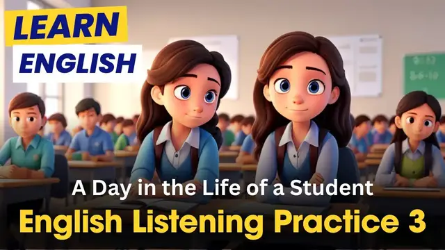 Video thumbnail for English Listening Practice 3 | A Day in the Life of a Student