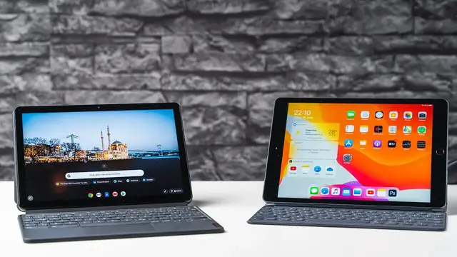 Video thumbnail for Vergleich: Lenovo Duet Chromebook VS Apple iPad 7 | Deutsch