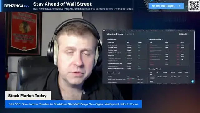 'Video thumbnail for Government Shutdown Drags On, S&P 500, Dow Futures Drop'
