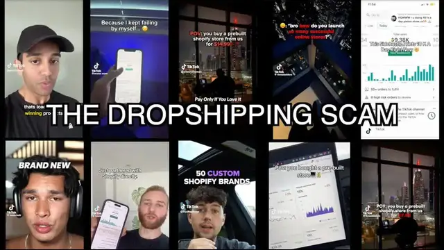 'Video thumbnail for EXPOSING THE SCAM OF DROPSHIPPING (PRE BUILT STORES)'