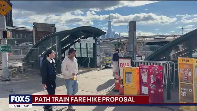 'Video thumbnail for PATH fare hike coming by 2029 as Port Authority promises faster, better service'