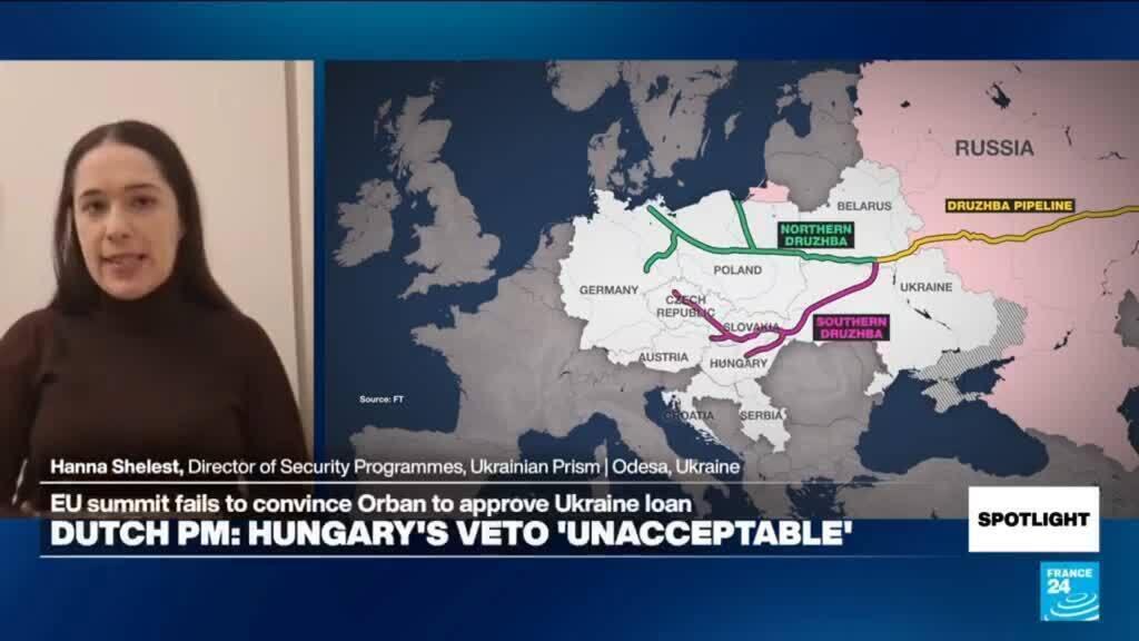 Video thumbnail for Orbán blocks €90bn loan, threatening vital EU support for Ukraine’s energy system & overall survival