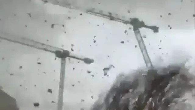 'Video thumbnail for Rare tornado kills at least one person after toppling cranes near Paris'