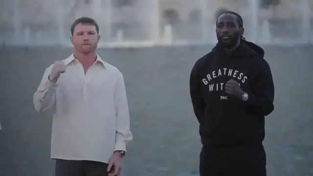 'Video thumbnail for Bud Crawford and Canelo Álvarez had a unique face-to-face encounter'