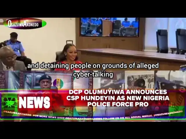 'Video thumbnail for DCP Olumuyiwa Announces CSP Hundeyin As New Nigeria Police Force PRO'