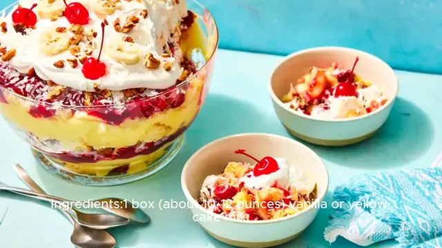 Video thumbnail for Peaches and Cream Punch Bowl Cake