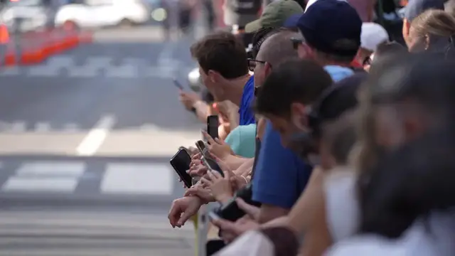 Video thumbnail for US: Celebrity guests arrive at Taylor Swift and Travis Kelce's wedding event in New York (2).