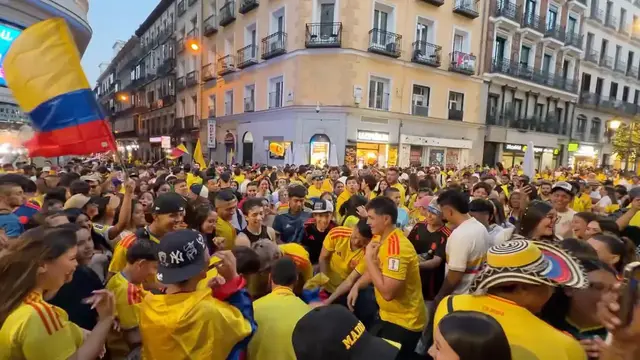 Video thumbnail for Spain: World Cup 2026: Group K: Colombia Vs Portugal: Fans in Madrid.