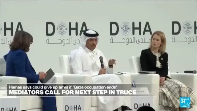 Video thumbnail for Gaza mediators Qatar and Egypt call for next steps of the truce
