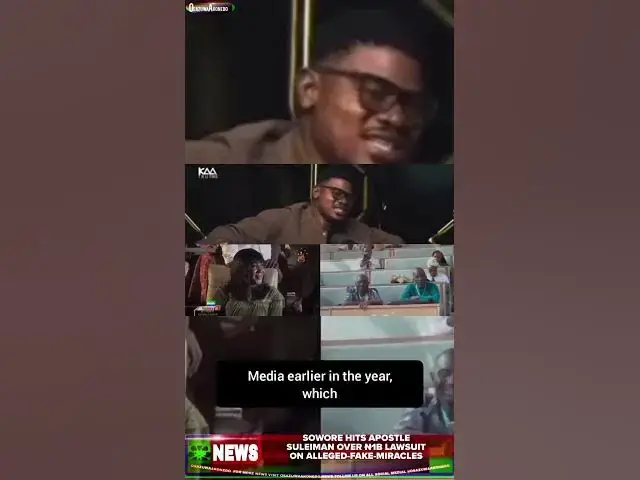 Video thumbnail for Sowore Hits Apostle Suleiman Over ₦1b Lawsuit On Alleged-Fake-Miracles