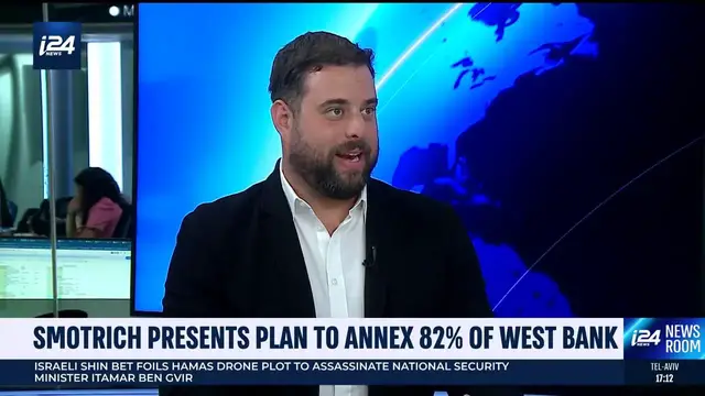 'Video thumbnail for Smotrich presents plan to annex 82% of West Bank'