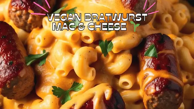 Video thumbnail for Vegan Bratwurst Mac & Cheese