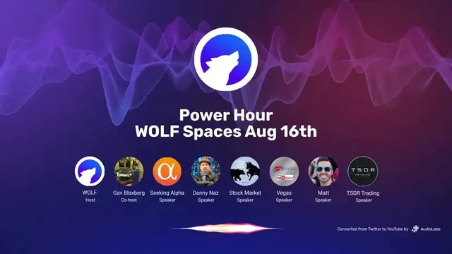 'Video thumbnail for Power Hour | WOLF Spaces Aug 16th'