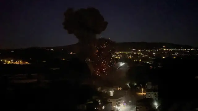 Video thumbnail for Israel launches air strikes against Lebanon