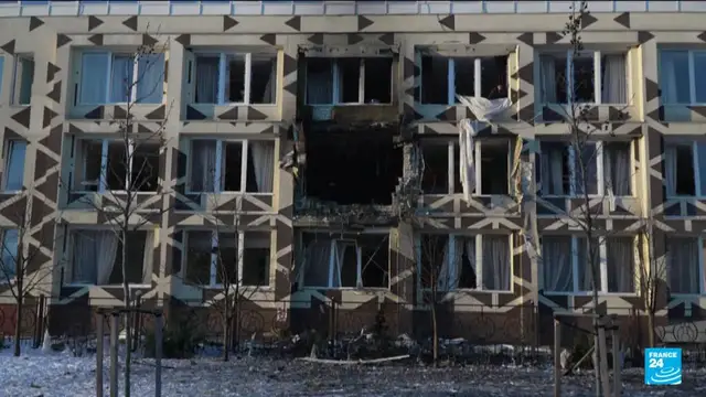 Video thumbnail for Ukrainian health facilities hit in Russian attack ahead of key talks in Paris