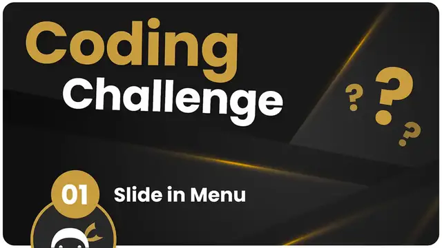 Video thumbnail for Coding Challenge #1 - Slide in Menu