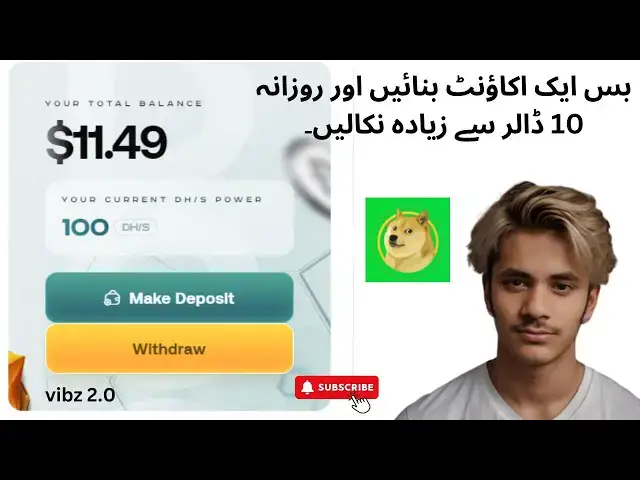 'Video thumbnail for Best Crypto Earning site | Live withdraw Proof | @Vibz2.0'