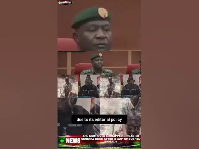 Video thumbnail for AFN Mum Over Kidnapped Brigadier General Dead After-ISWAP-Ambushed Brigade