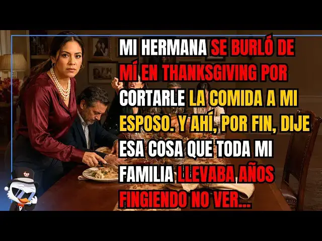 Video thumbnail for Mi hermana se burló de mí en Thanksgiving por cortarle la comida a mi esposo. Y ahí, por fin...