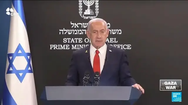 'Video thumbnail for Israel's Netanyahu under pressure at home and abroad regarding Gaza occupation plan'