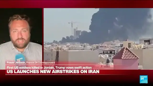 Video thumbnail for US launches new airstrikes on Iran after confirming troop deaths