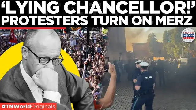 Video thumbnail for Germany Erupts: 'Merz Must Go!' Protesters Clash With Police In Munich | Times Now World