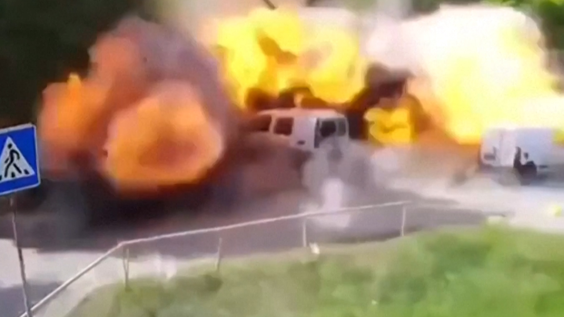 Video thumbnail for Video captures Russian attack in Ukraine’s Zaporizhzhia