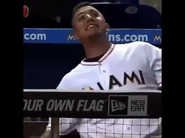 'Video thumbnail for Jose Fernandez Reacts to Giancarlo Stanton’s Game-Tying HR 🥹❤️'