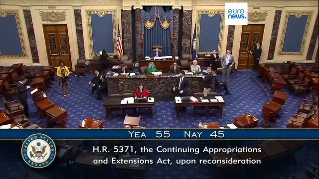 'Video thumbnail for US government shuts down after last-ditch Republican bill fails in Senate'