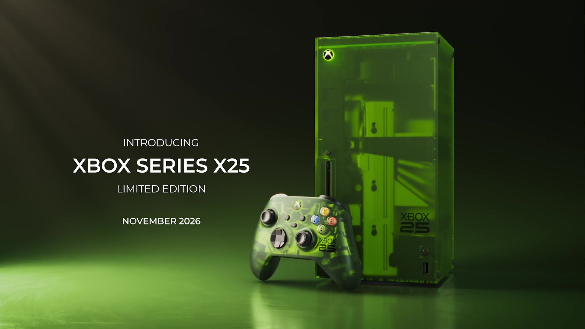 Video thumbnail for Xbox 25th Anniversary Console and Controller - Official Reveal Trailer | Xbox Games Showcase 2026