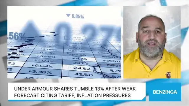 'Video thumbnail for Under Armour Shares Tumble 13% After Weak Forecast Citing Tariff, Inflation Pressures'