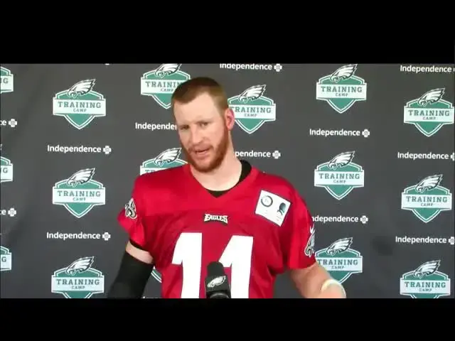 'Video thumbnail for Lord Brunson: eagles training camp lunchtime talk: nfl salaries, dak prescott, and trade rumors'