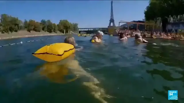 'Video thumbnail for Seine river open for swimming: Paris placed under “high vigilance” over heatwave'