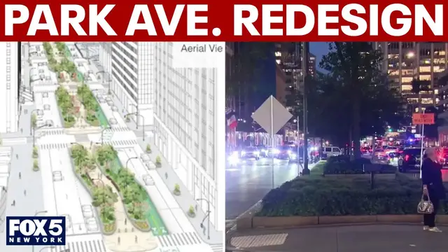 Video thumbnail for NYC Park Ave. Redesign: Protected bike lanes & fewer car lanes spark debate!