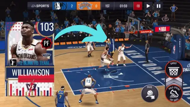 'Video thumbnail for knyt: 103 ovr zion williamson dominates nba live mobile gameplay!'