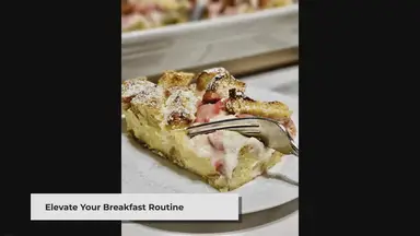 'Video thumbnail for Strawberry Cheesecake French Toast Casserole'