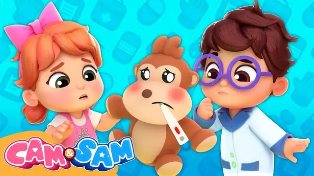 'Video thumbnail for 🦠Miss Polly Had a Dolly Song (Episode 24) Nursery Rhymes & Kids songs | Cam & Sam'